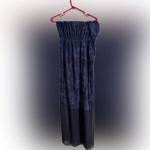 Express - Size Medium- Blue Strapless Tie Dye Dress